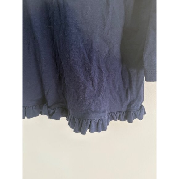 Lilly Pulitzer Kids‎ 12-14 XL Ruffled Long Sleeve Navy Blue Tunic 100% Cotton - Picture 2 of 5